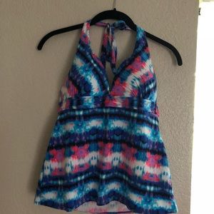 Blue white and black Tankini